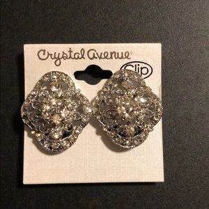 Crystal Avenue- clip on earrings